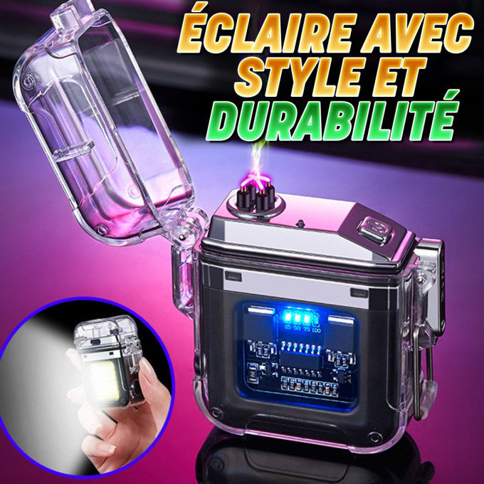 Briquet à arc transparent rechargeable-COD